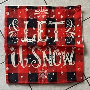 Let It Snow Holiday Pillow Cover